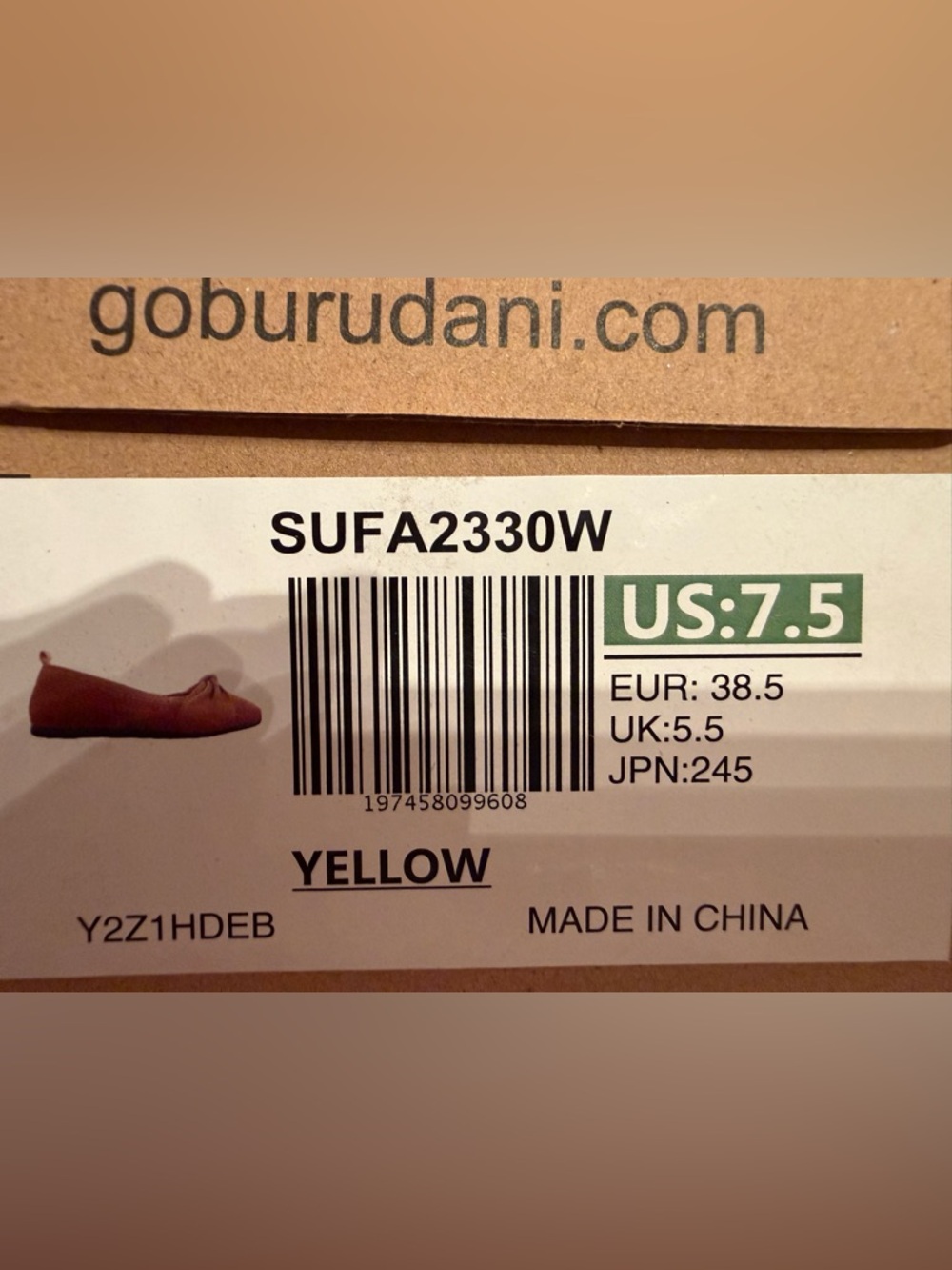 Burudani Women’s Yellow Bow Detail Ballet Flats size 7.5 BNIB - Picture 3 of 4